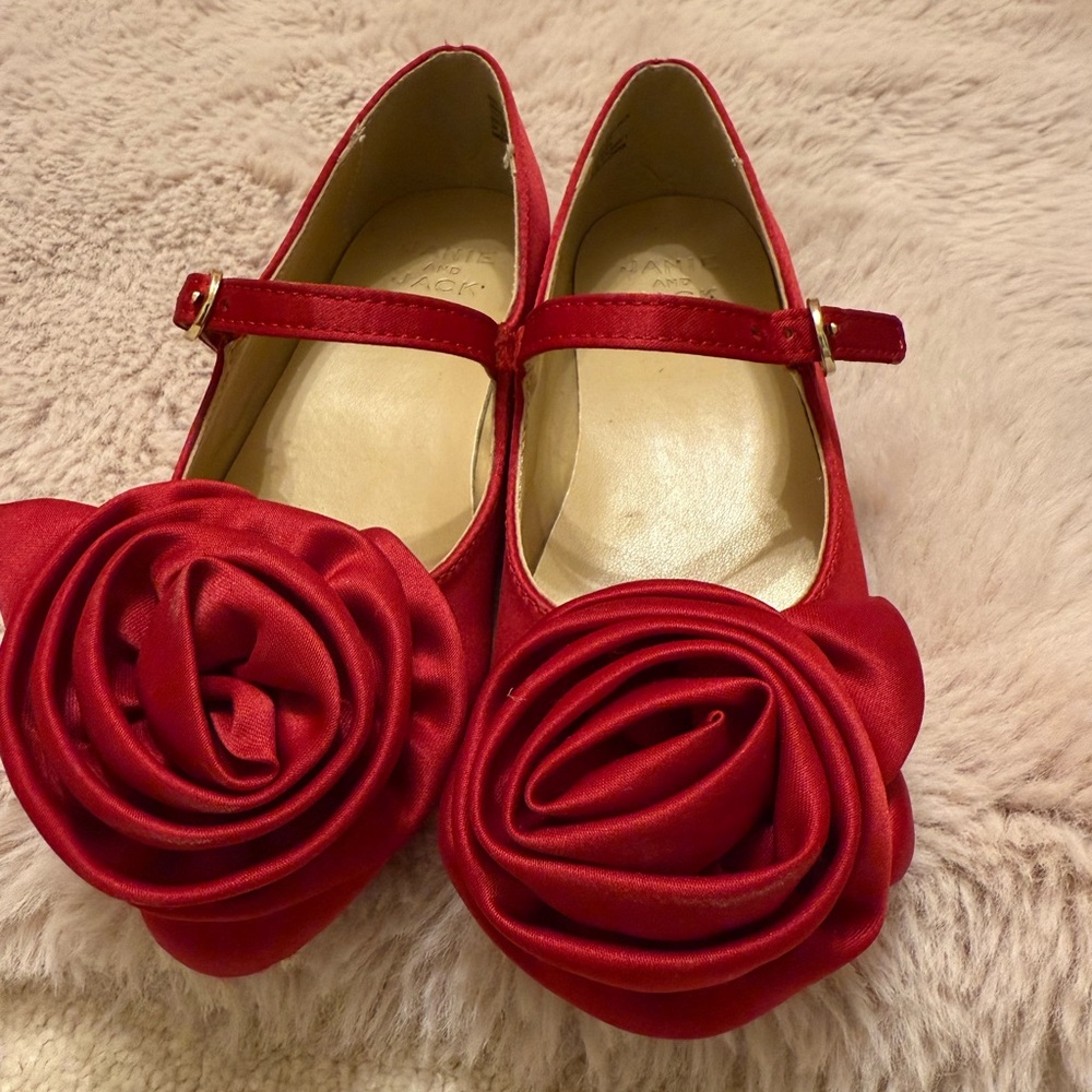 Janie and Jack Scarlet Rose Dress Shoes